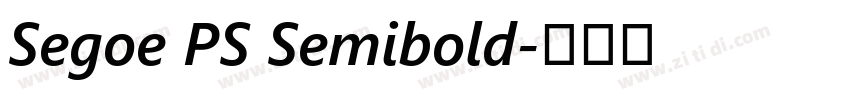 Segoe PS Semibold字体转换